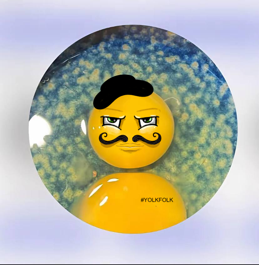 degen_ds's tweet photo. Just made a french yolk with the new pfp gen this is fire af. The $YOLK FOLK will continue to grow bigger and bigger everyday🔥🍳 https://t.co/wcUVvzL1WZ