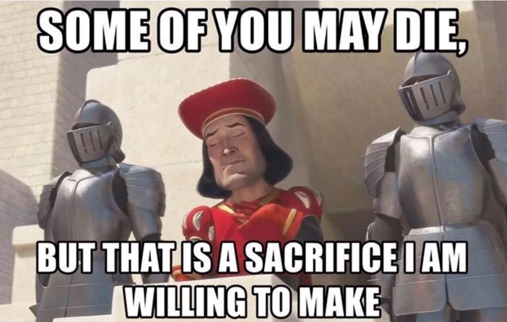 Omg, she actually did the Lord Farquaad meme, but about Medicaid and SNAP cuts.