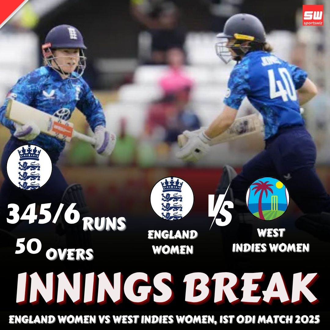 mysportswiz's tweet photo. Innings Break!
An explosive batting display by the England Women sets a massive total of 345/6 in 50 overs in the 1st ODI against West Indies Women!
https://t.co/pHmnsb7OTj
#GTvsMI #virat #BestRB #GujaratTitans #TerSteganOut #IPLFinals #Havertz #AlHilal #MIvsGT #Sesko #Frimpong #HongKong #Eliminator #UCLfinal #BrunoFernandes #ACMilan #Hughes #vaibhavsuryavanshi #YashasviJaiswal #RayanCherki #UECL #IPL2025 #Sportswiz