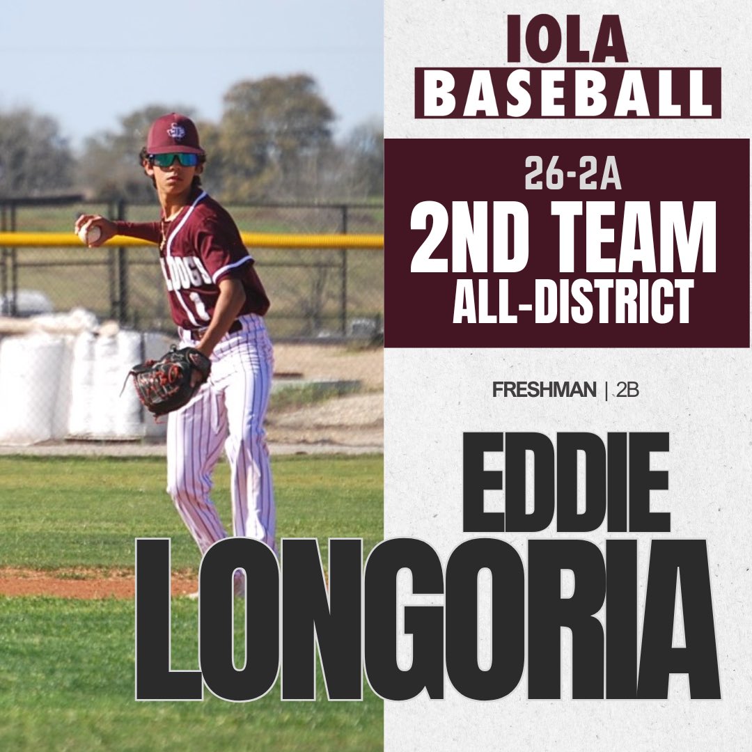 Iola Baseball (@iolabaseball) on Twitter photo Congratulations to Eddie Longoria for being selected 2nd Team All-District.
<a href="/IolaHSBulldogs/">Iola High School</a> Congratulations to Eddie Longoria for being selected 2nd Team All-District.
<a href="/IolaHSBulldogs/">Iola High School</a>
