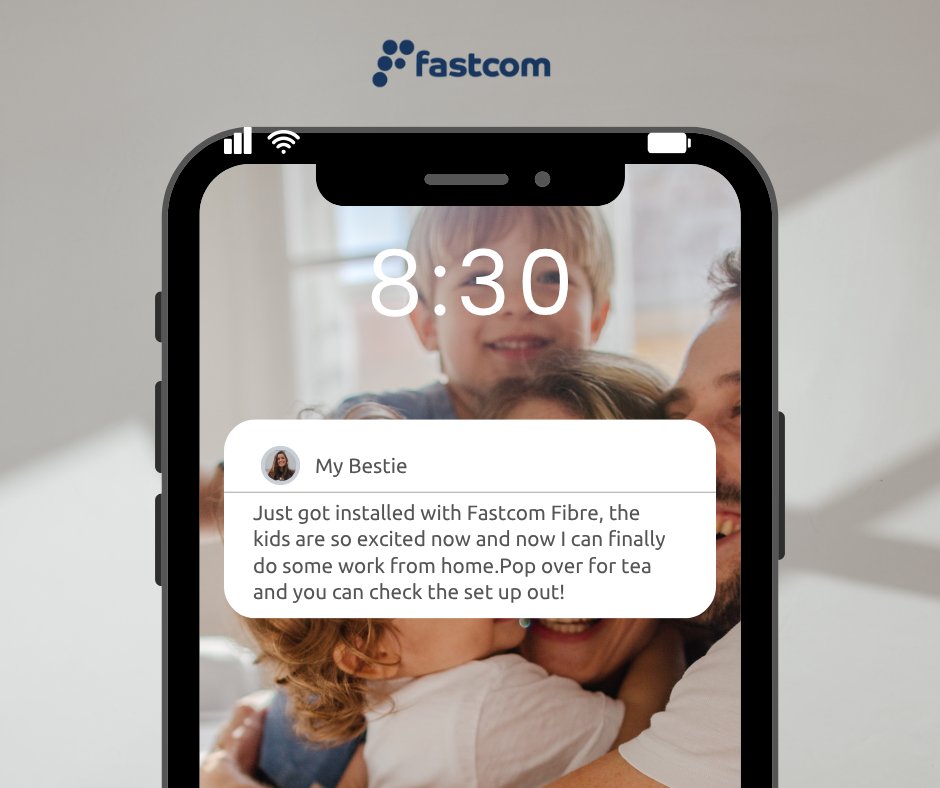 BREAKING NEWS: Fastcom Fibre installs are now causing sudden surges in tea invitations! ☕📶

Rumour has it, once Fastcom Fibre is installed, the kids stop complaining, the home office finally gets used!

#FastcomFibre #HomeGoals #WorkFromHome #ConnectedWithFastcom
