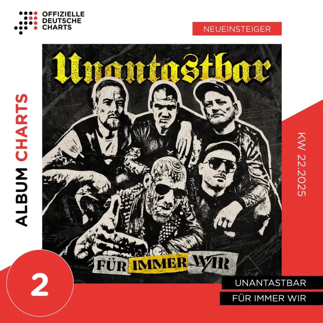 Unantastbar (@unantastbar) on Twitter photo FÜR IMMER WIR landet auf Platz #2 der deutschen <a href="/chartsoffiziell/">OffizielleCharts</a> 💣🔥🤘🏻🖤!! Danke an alle, die das möglich gemacht haben; der größte Dank geht an euch, an jeden einzelnen, der sich FÜR IMMER WIR geholt hat. Lasst uns die neuen Songs gemeinsam in die Welt hinaustragen ✌🏻🍻 FÜR IMMER WIR landet auf Platz #2 der deutschen <a href="/chartsoffiziell/">OffizielleCharts</a> 💣🔥🤘🏻🖤!! Danke an alle, die das möglich gemacht haben; der größte Dank geht an euch, an jeden einzelnen, der sich FÜR IMMER WIR geholt hat. Lasst uns die neuen Songs gemeinsam in die Welt hinaustragen ✌🏻🍻