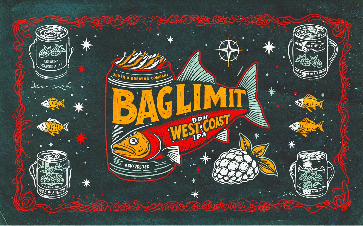 🎣NEW RELEASE - BAG LIMIT🎣
DDH West Coast IPA (7.2% ABV)
HOPS: Anchovy, Simcoe Cryo, Superdelic

Grabbing the bag, we brewed with Anchovy Hops, a new experimental variety from Segal Ranch. Boasting vibrant flavor, with notable aromas of watermelon hard candy, raspberry, &amp; pine