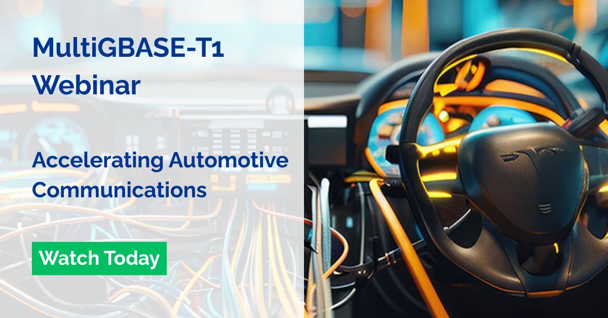 Discover the future of automotive connectivity with MultiGBASE-T1, a high-performance Ethernet standard designed to meet the power demands of in-vehicle networks. Watch today for insights on the latest developments shaping automotive Ethernet! iol.unh.edu/webinar/spe-mu…