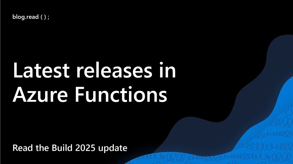 News about the latest releases in Azure Functions.

Here's everything we learned at Microsoft Build ➡️ msft.it/6014S5Hfy