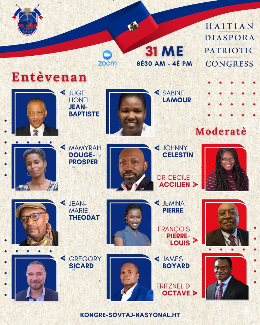 Kongrè Patriyotik pou yon Sovtaj Nasyonal ap koumanse Samdi 31 me 2025 nan Diaspora (en liy) 

Wap kapab swiv echanj nan Diaspora yo sou Zoom. Enskri pou resevwa lyen an⤵️
us06web.zoom.us/webinar/regist…