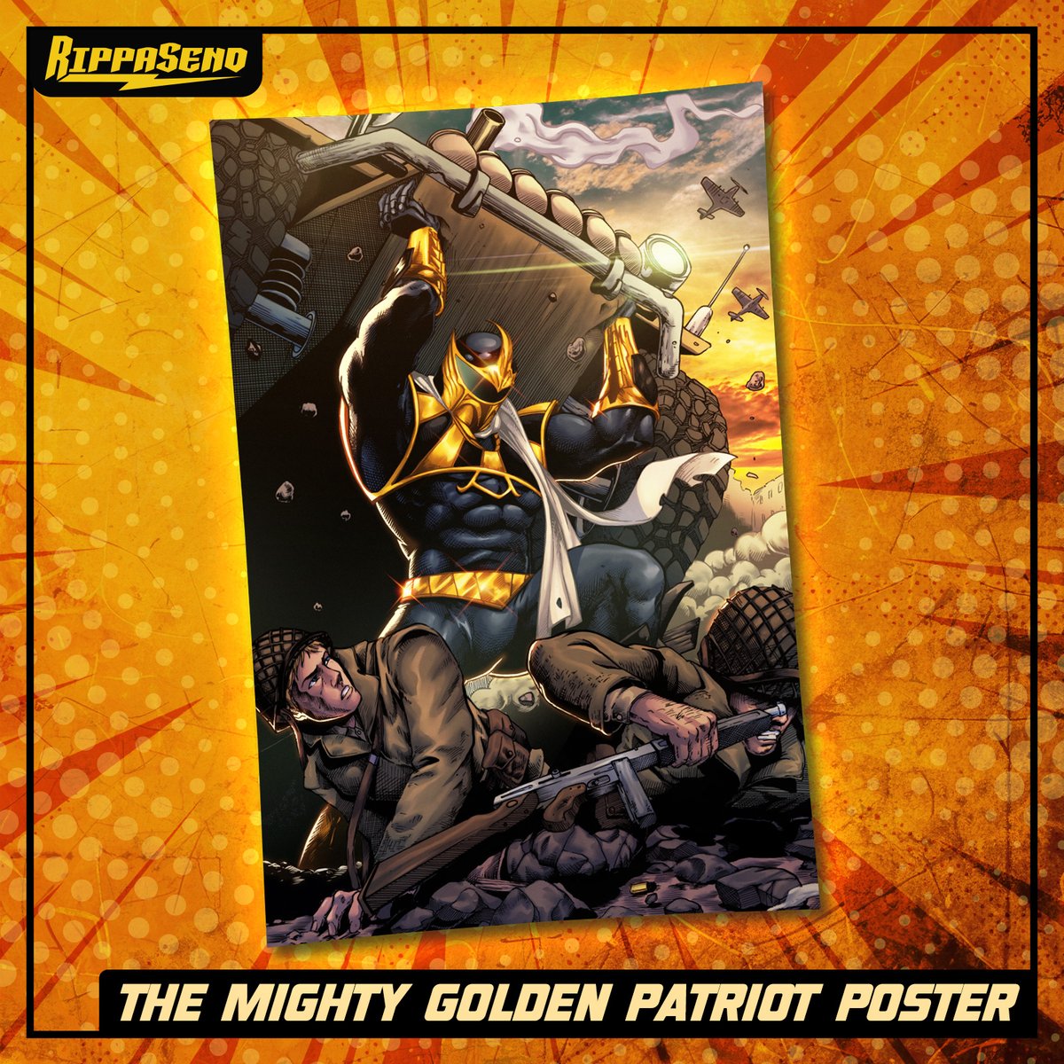 RippaSend (@rippasend) on Twitter photo Artist <a href="/DillardDraws/">Dillard Draws (Commissions Open.)</a> and <a href="/mmartinsart/">Marcos Martins</a> showcase the strength and heroism of The Mighty Golden Patriot!
Show off your own strength and heroism when you display this poster on your wall TODAY!
rippasend.com/campaign/golde… Artist <a href="/DillardDraws/">Dillard Draws (Commissions Open.)</a> and <a href="/mmartinsart/">Marcos Martins</a> showcase the strength and heroism of The Mighty Golden Patriot!
Show off your own strength and heroism when you display this poster on your wall TODAY!
rippasend.com/campaign/golde…