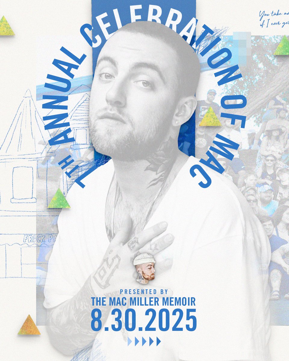 MacMillerMemoir's tweet image. The 7th Annual Celebration of Mac 🕊️
We’re back where it all began @ Blue Slide Park. After working closely with the city, we’re happy to be returning home.
📍 Saturday, August 30th | Pittsburgh, PA
🎟️ Tickets available now — Link below.
The day-time event is free as always…