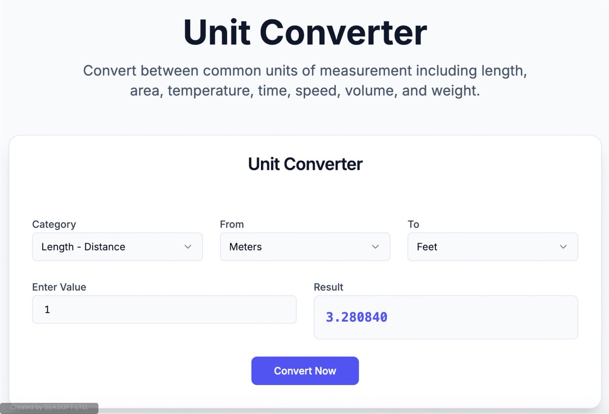 ConvertersCalcs's tweet photo. Unit Converter
Convert between common units of measurement including length, area, temperature, time, speed, volume, and weight.

https://t.co/EA2jeIgCl7 https://t.co/BxL4Z0eF4i