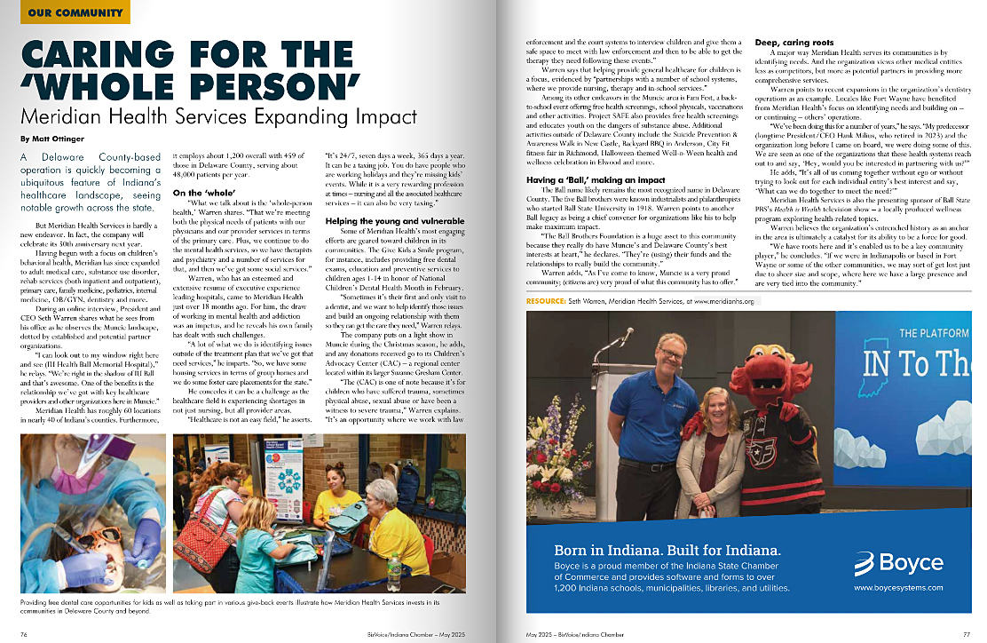 Delaware County-based Meridian Health Services is preparing to celebrate its 50th anniversary next year. 

Having begun with a focus on children’s behavioral health, Meridian has since expanded to adult medical care, substance use disorder, rehab services (both inpatient and