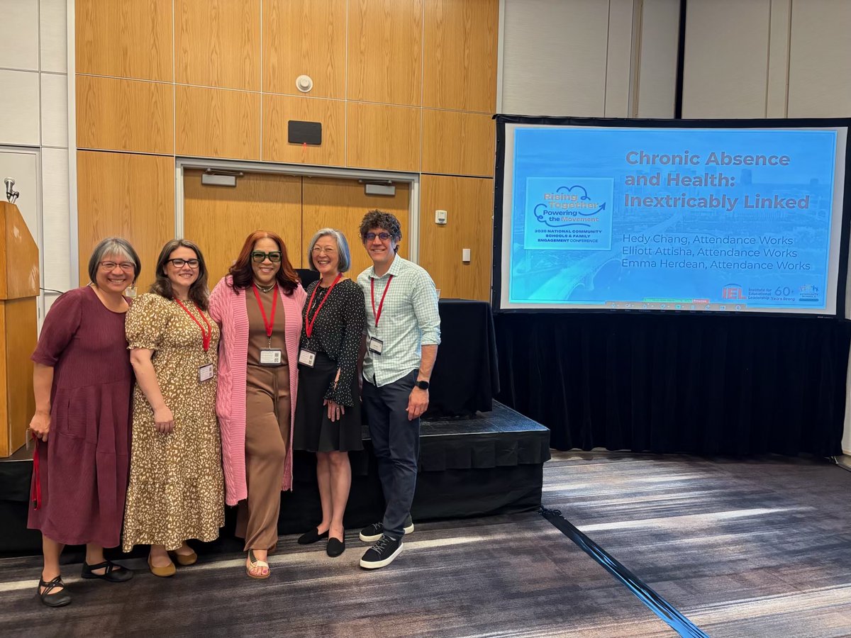 Attendance Works (@attendanceworks) on Twitter photo We are so excited to share our expertise at <a href="/IELconnects/">Institute for Educational Leadership</a> National Community Schools and Family Engagement Conference! 🤝 Our team was all-hands-on-deck yesterday to discuss strategies to help students stay healthy and in school! #CSxFE25 #CommunitySchools #Engagement We are so excited to share our expertise at <a href="/IELconnects/">Institute for Educational Leadership</a> National Community Schools and Family Engagement Conference! 🤝 Our team was all-hands-on-deck yesterday to discuss strategies to help students stay healthy and in school! #CSxFE25 #CommunitySchools #Engagement