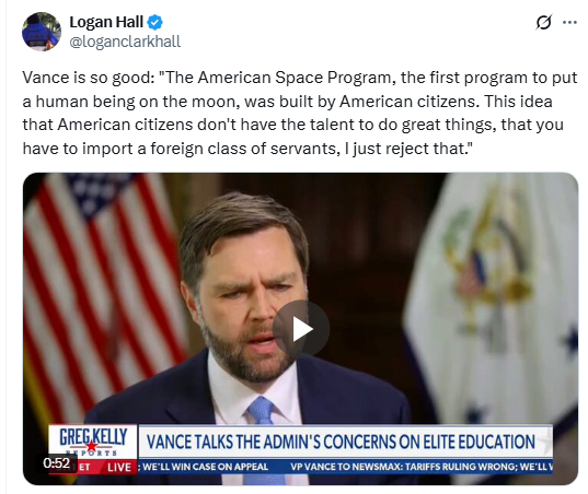 This is just wrong as a matter of history. The entire American rocketry program got off the ground thanks to German IMMIGRANT Wernher von Braun.