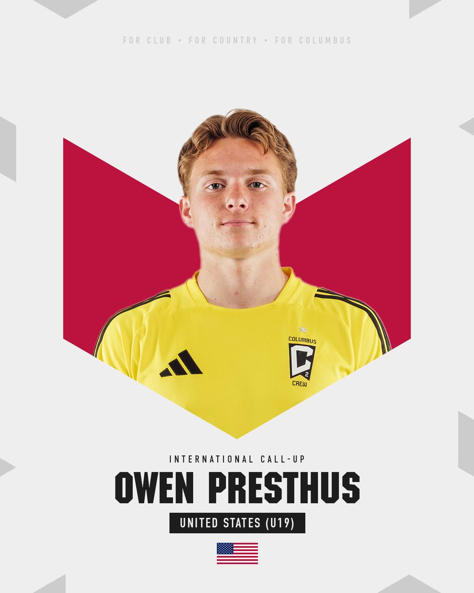 Columbus Crew 2 (@columbuscrew2) on Twitter photo Meeting the moment ๐ค
Owen Presthus has been called to join the <a href="/USYNT/">U.S. Soccer YNT</a> U19 team at camp in Marbella, Spain. The team will play two friendly matches against Spain and Ukraine ๐
#Crew96 | #VamosColumbus Meeting the moment ๐ค
Owen Presthus has been called to join the <a href="/USYNT/">U.S. Soccer YNT</a> U19 team at camp in Marbella, Spain. The team will play two friendly matches against Spain and Ukraine ๐
#Crew96 | #VamosColumbus