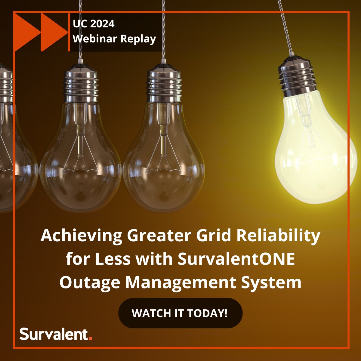 Extreme weather + other disruptions = more outages.

Learn how to respond smarter &amp; spend less. Catch our webinar replay on how SurvalentONE OMS solutions, integrated with our ADMS, help utilities cut costs &amp; restore power faster: bit.ly/3SuVhHs

#Outage #OMS #SmartGrid