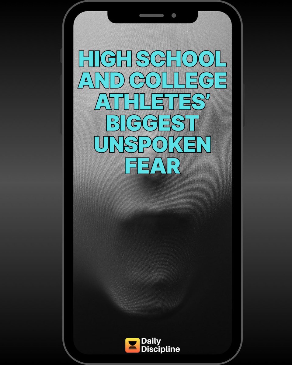I misunderstood the biggest fear of high school &amp; college athletes for the first 10 years of my career.

It’s not fear of failure, losing, or rejection.

It’s FEAR OF SUCCESS.

It sounds strange, but think about it:

They know they are capable of more, a lot more. So what are