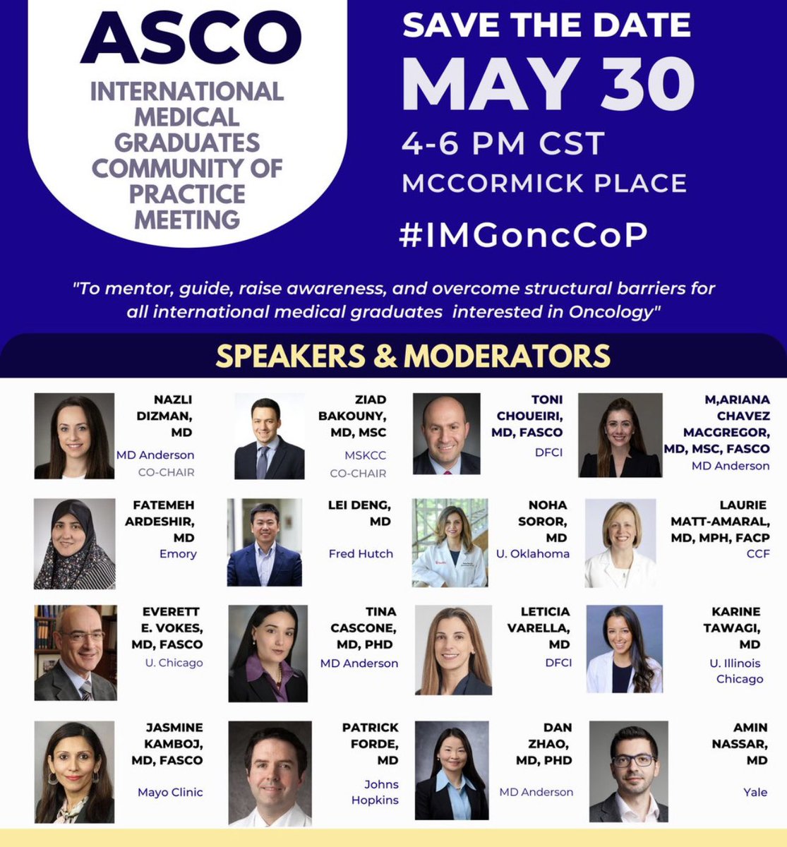 Toni Choueiri, MD (@drchoueiri) on Twitter photo We invite you to <a href="/ASCO/">ASCO</a> <a href="/IMG_Oncologists/">IMG Oncologists</a> today 4-6pm at #ASCO25 McCormick Place. ROOM S103
<a href="/ZiadBakouny/">Ziad Bakouny, MD, MSc</a> <a href="/NazliDizman/">Nazli Dizman</a> We invite you to <a href="/ASCO/">ASCO</a> <a href="/IMG_Oncologists/">IMG Oncologists</a> today 4-6pm at #ASCO25 McCormick Place. ROOM S103
<a href="/ZiadBakouny/">Ziad Bakouny, MD, MSc</a> <a href="/NazliDizman/">Nazli Dizman</a>
