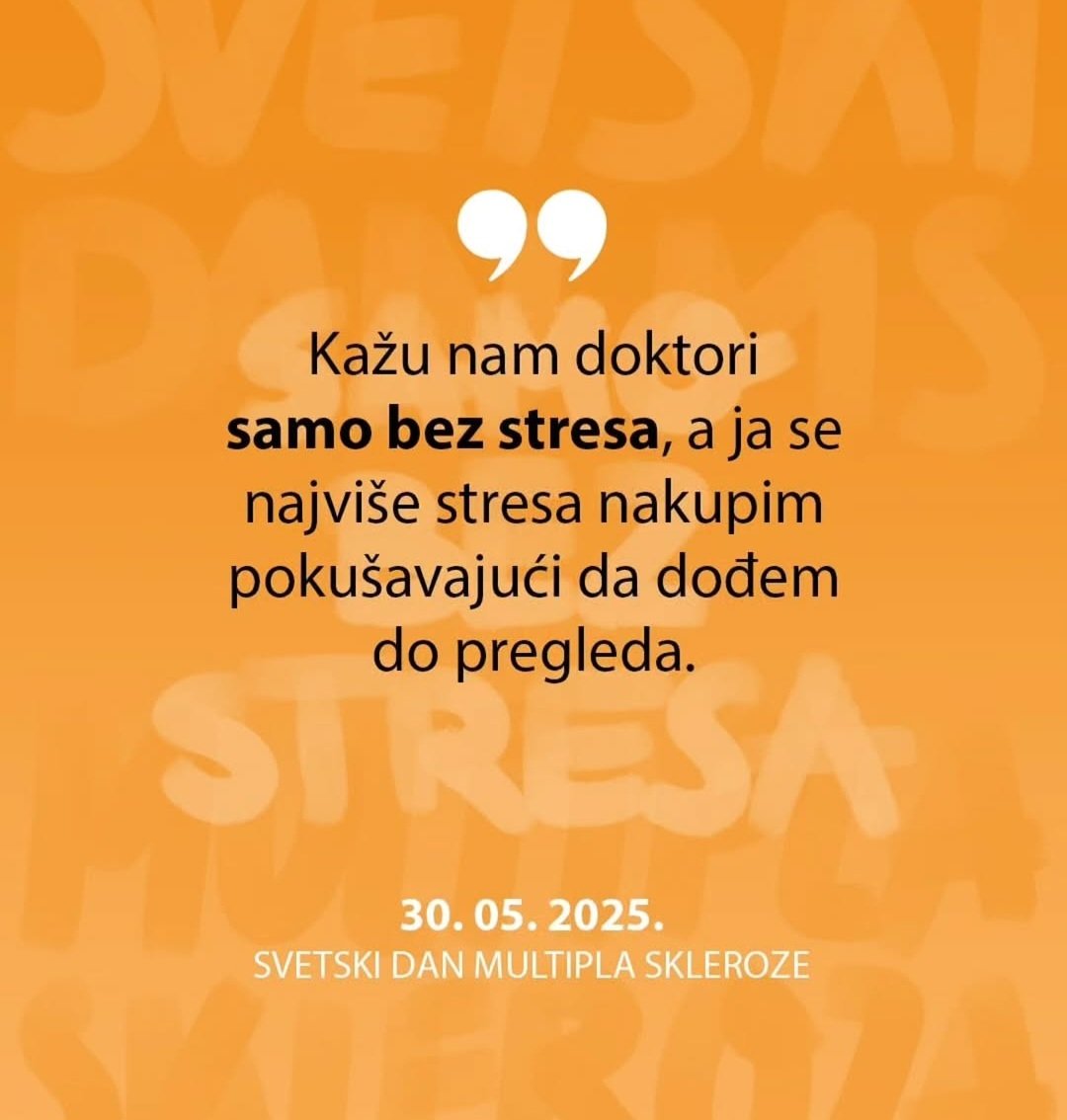 MS_Platforma's tweet image. MS pacijenti nisu nevidljivi, iako neki od njihovih simptoma jesu!

Danas, 30. Maja, na Svetski dan MSa, tražimo osnovno pravo - redovne godišnje neurološke preglede!

#WorldMSDay