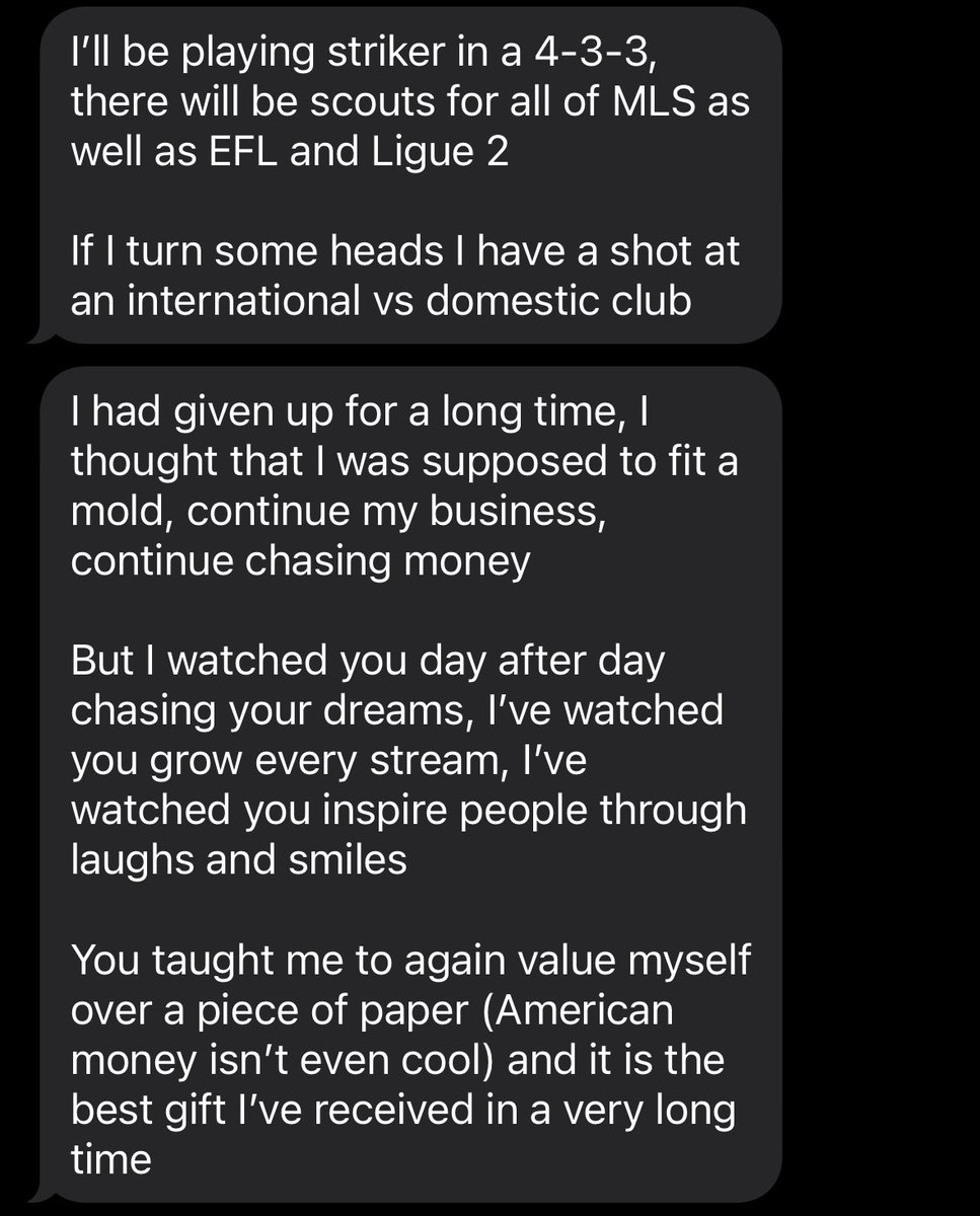 Why I stream. I truly care about each and every one of my community members. Wouldn’t be where I am without anybody who has supported me along the way. All love ❤️