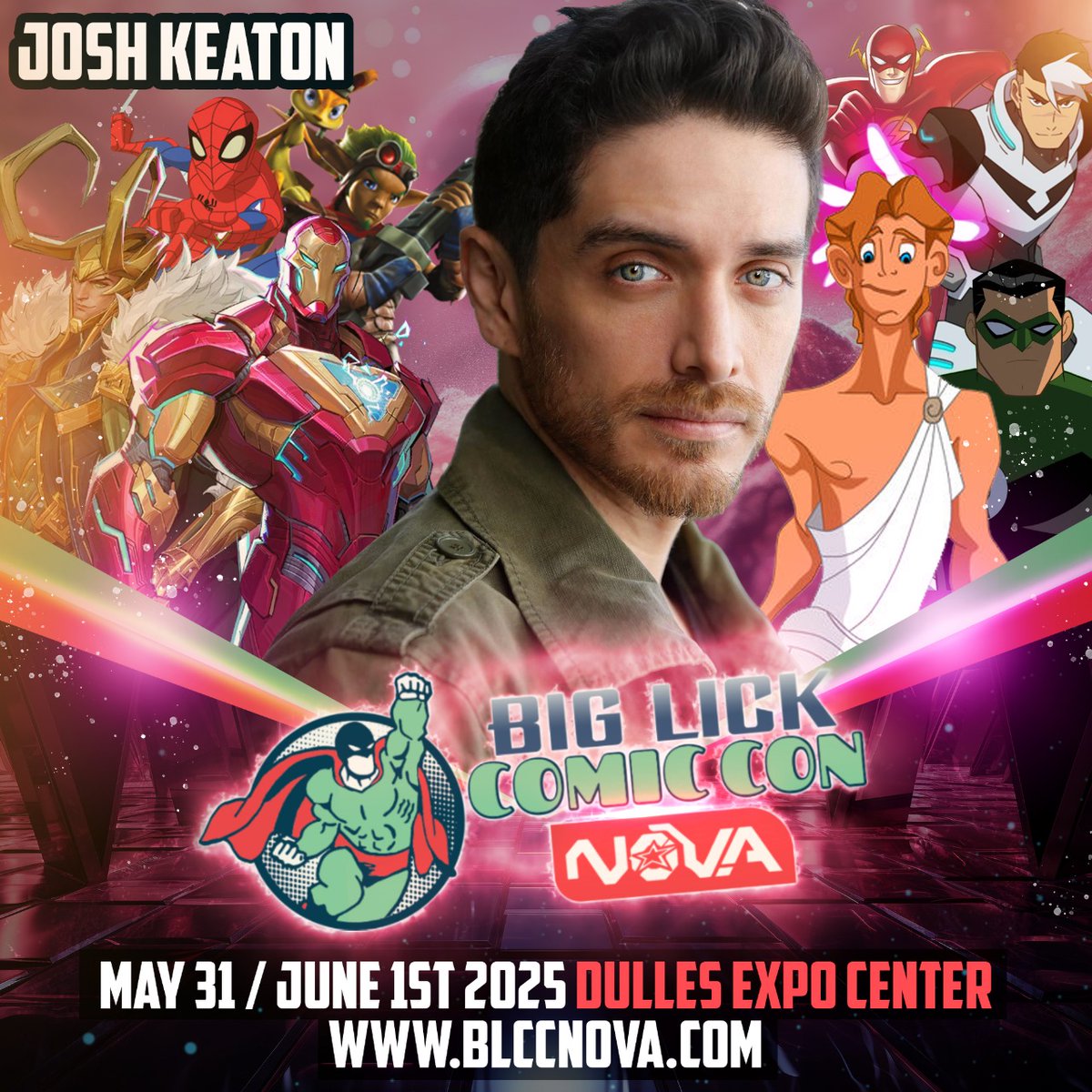 🇺🇸Josh Keaton🇵🇪 (@joshkeaton) on Twitter photo This weekend! May 31/June 1 I'll be at <a href="/biglickcomiccon/">Big Lick Comic Con</a> Nova at the Dulles Expo Center in Chantilly, VA. Where I'll be doing panels, signing stuff, and learning about this lick and why it's big. Stop by! This weekend! May 31/June 1 I'll be at <a href="/biglickcomiccon/">Big Lick Comic Con</a> Nova at the Dulles Expo Center in Chantilly, VA. Where I'll be doing panels, signing stuff, and learning about this lick and why it's big. Stop by!