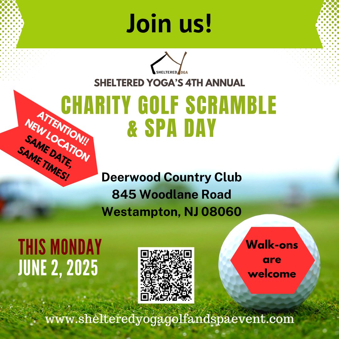 ShelteredYoga's tweet image. Join us THIS MONDAY for our 4th Annual Golf Scramble &amp;amp; Spa Event at Deerwood Country Club  …scramble-spa-day.perfectgolfevent.com

#fypシ  #nonprofitnetwork  #Golf #fundraising  #ImpactBeyondNumbers  #YouthEmpowerment  #MentalHealth  #Yoga #registernow #Strength