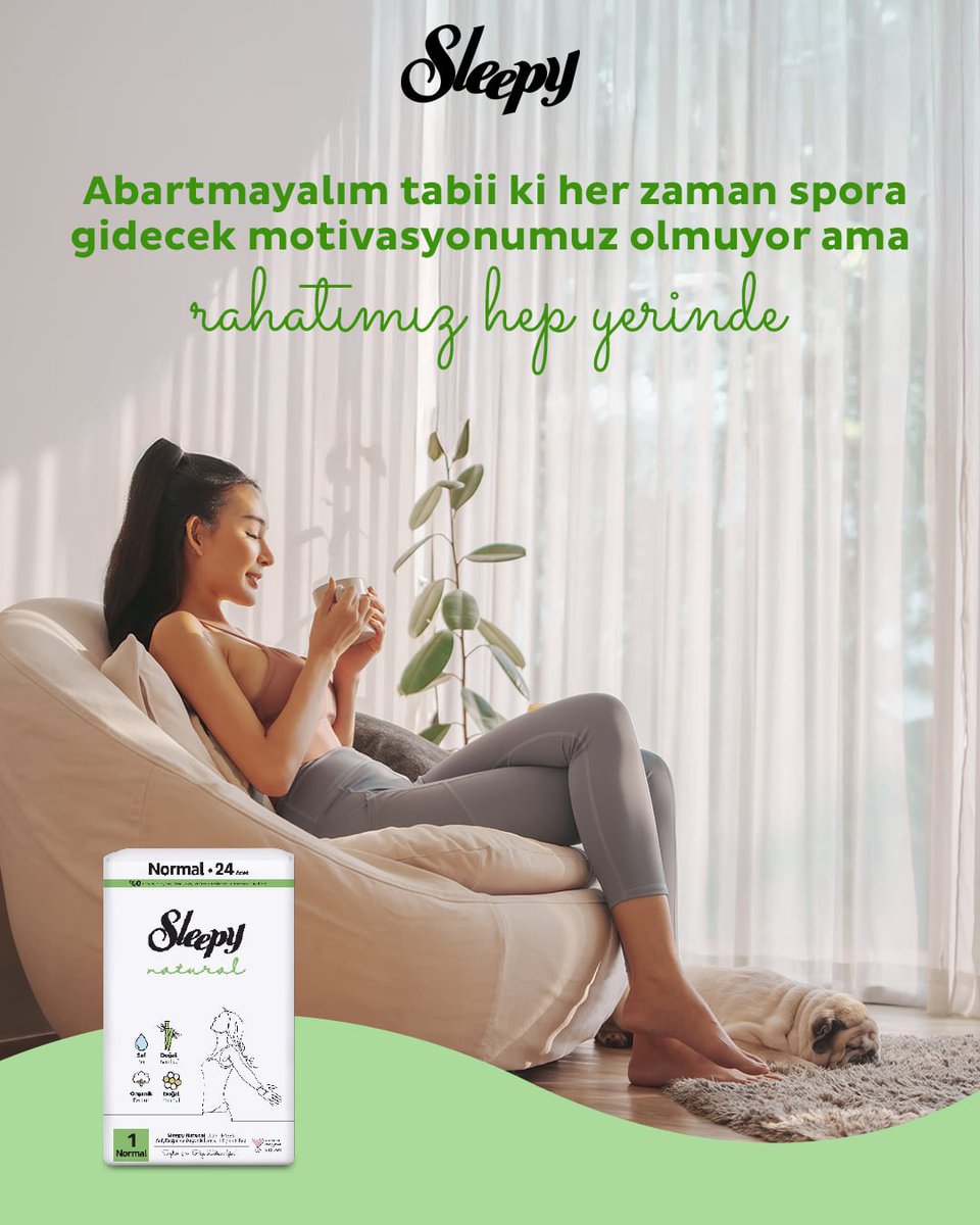Abartmayalım tabii ki, özellikle regl dönemindeysek, bazen spor yapmak hiç içimizden gelmiyor ama Sleepy Natural ile rahatımız hep yerinde. 💚
 
#sleepy #sleepyped #abartısıznet #kadınpedi #hijyenikped #sleepynatural #rahatlık