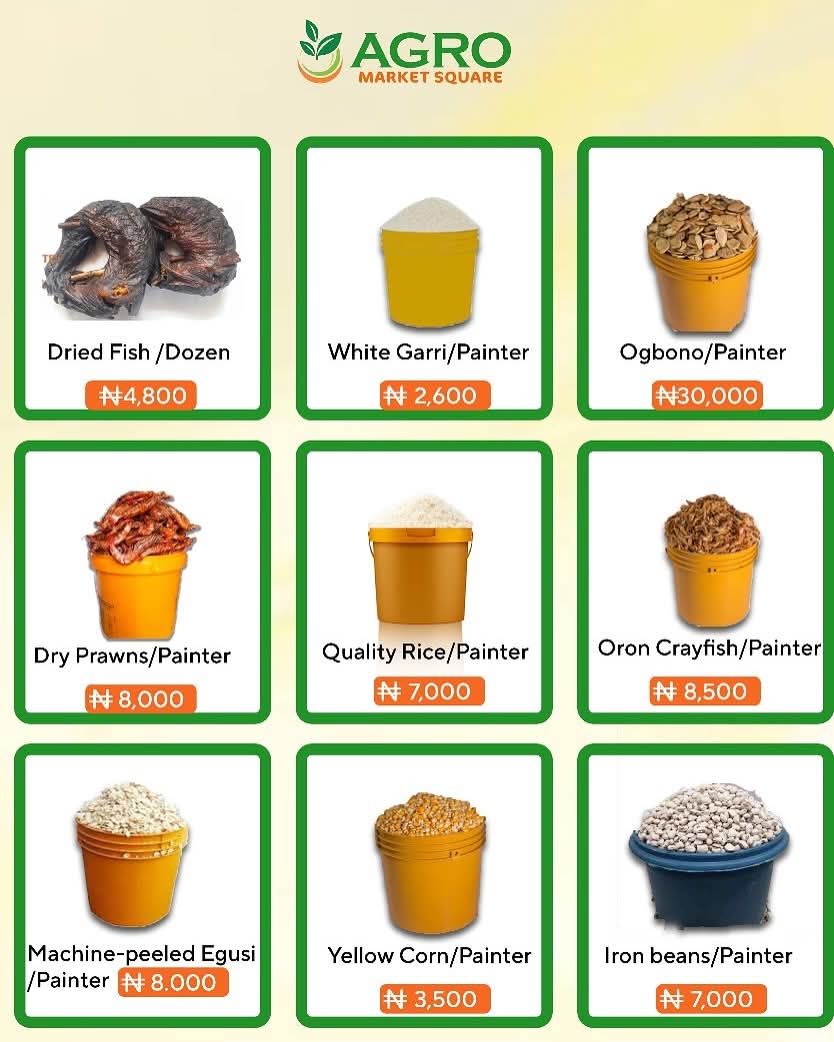 agromarketsquar's tweet image. Latest Food Commodity Prices in Lagos Are In! 🛒🌾

Check out our updated price list for top-quality agro commodities now available at the most competitive rates!

📥 Swipe through or download our full list.
💼 For bulk orders, partnerships, or delivery, contact us directly.