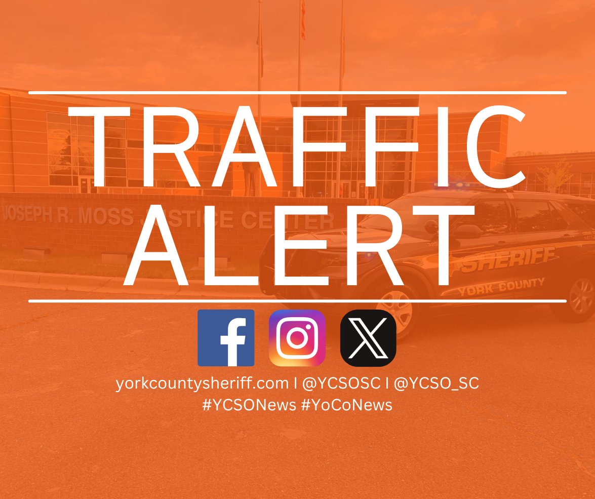 TRAFFIC: Heavy traffic is reported on Hwy 160 in Fort Mill at Hensley Rd. due to a road construction project in the area. Traffic is backed up past Fort Mill Parkway and into Lancaster County to Hwy 521. Alternate routes, possibly Doby's Bridge Rd. or Regent Parkway. #YCSONews