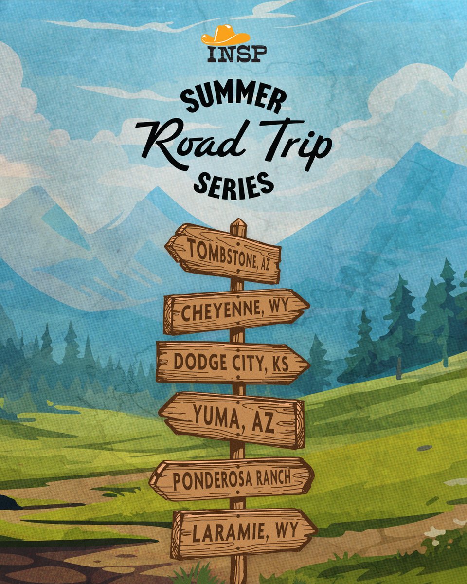 Dreaming of big skies, backroads, and a little frontier flair? Chart your course with INSP’s hand-picked travel tips &amp; tunes, summer gear, and more: watchinsp.tv/RoadTripSeries