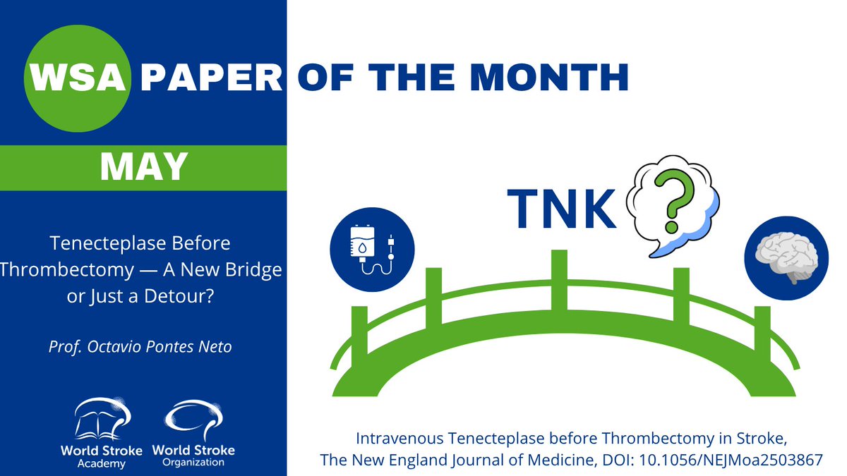 World Stroke Academy (@worldstrokeed) on Twitter photo 🧠 May #PaperOfTheMonth: #Tenecteplase before #Thrombectomy – a game changer or a clinical detour?
📝Prof. <a href="/opontesnetoMD/">Octavio Pontes Neto</a> breaks it down in his commentary: world-stroke-academy.org/news/paper-of-…
📄<a href="/NEJM/">NEJM</a> paper: nejm.org/doi/full/10.10…
#StrokeEducation #StrokeCare #EndovascularTherapy 🧠 May #PaperOfTheMonth: #Tenecteplase before #Thrombectomy – a game changer or a clinical detour?
📝Prof. <a href="/opontesnetoMD/">Octavio Pontes Neto</a> breaks it down in his commentary: world-stroke-academy.org/news/paper-of-…
📄<a href="/NEJM/">NEJM</a> paper: nejm.org/doi/full/10.10…
#StrokeEducation #StrokeCare #EndovascularTherapy