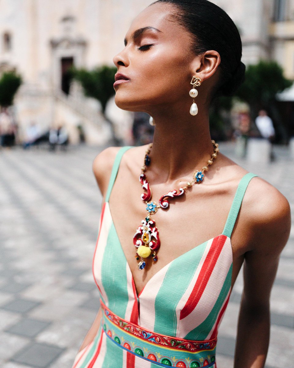 Dolce&amp;Gabbana patterns: majolica tiles, sun-drenched lemons, and bold stripes decorate flowing dresses, swimwear, and airy creations. Volume and color play lead the joyful take of the new Exclusive #DGxMytheresa Collection. 

Exclusively available at mytheresa.com/to/women/desig…