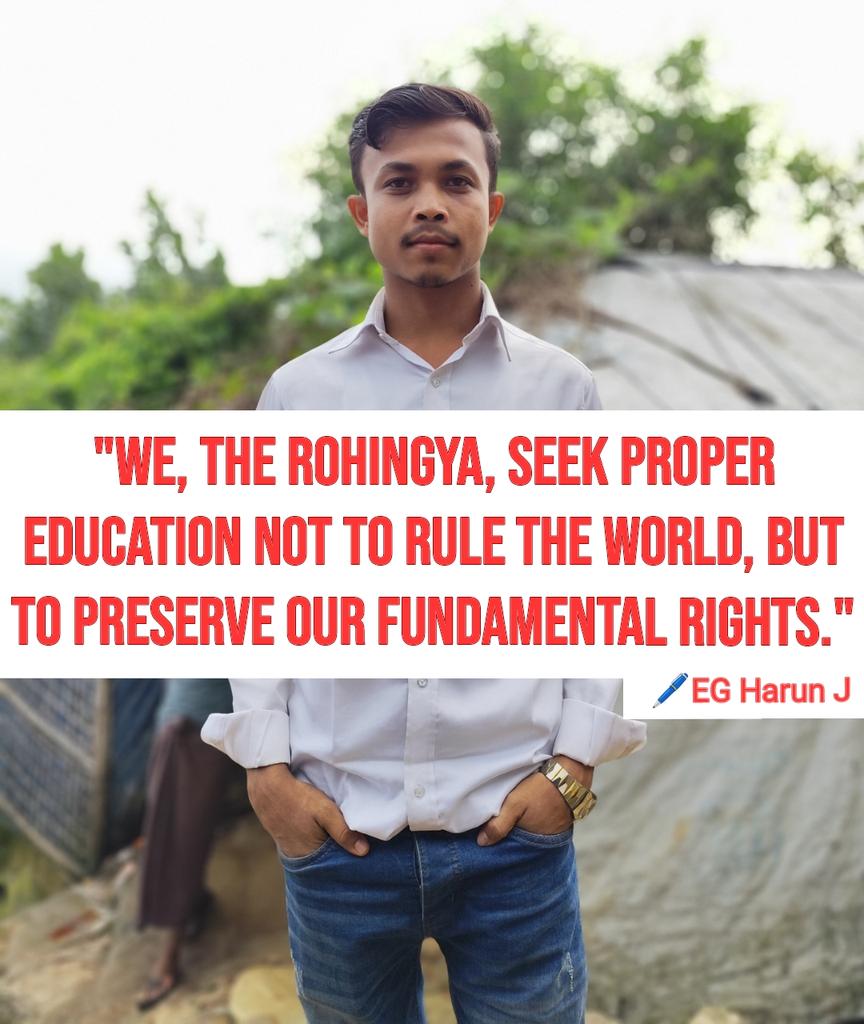 "We, the Rohingya, seek proper education not to rule the world, but to preserve our fundamental rights."

<a href="/highlight/">highlight</a>
<a href="/UNICEF/">UNICEF</a> 
<a href="/UNICEFBD/">UNICEF Bangladesh</a> 
<a href="/UNICEFROSA/">UNICEF South Asia</a>
<a href="/Refugees/">UNHCR, the UN Refugee Agency</a> 
<a href="/UNHCR_BGD/">UNHCR in Bangladesh</a> 
<a href="/UNGeneva/">United Nations Geneva</a>
<a href="/ChiefAdviserGoB/">Chief Adviser of the Government of Bangladesh</a>
