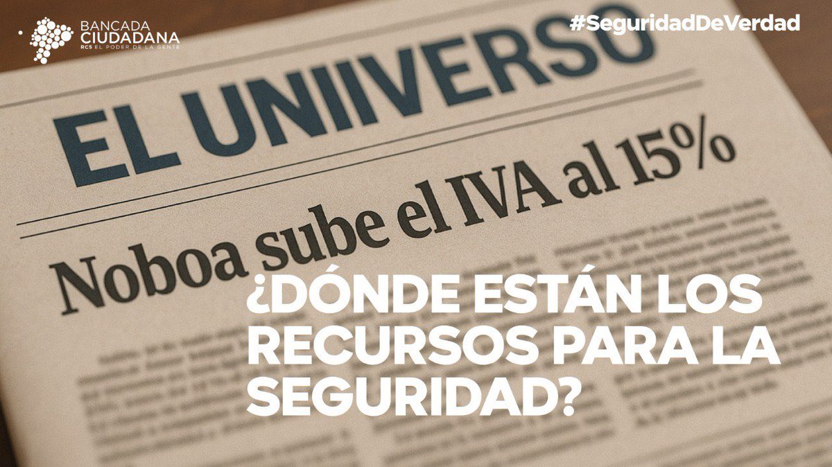 💰 #SeguridadDeVerdad| #BancadaCiudadanaPropone justicia tributaria. ¿Dónde están los recursos para la seguridad?
Presidente Noboa, su familia debe $89 millones al fisco.
Con eso podríamos comprar cientos de patrulleros, chalecos, motos y cascos para la Policía. Antes de pedir