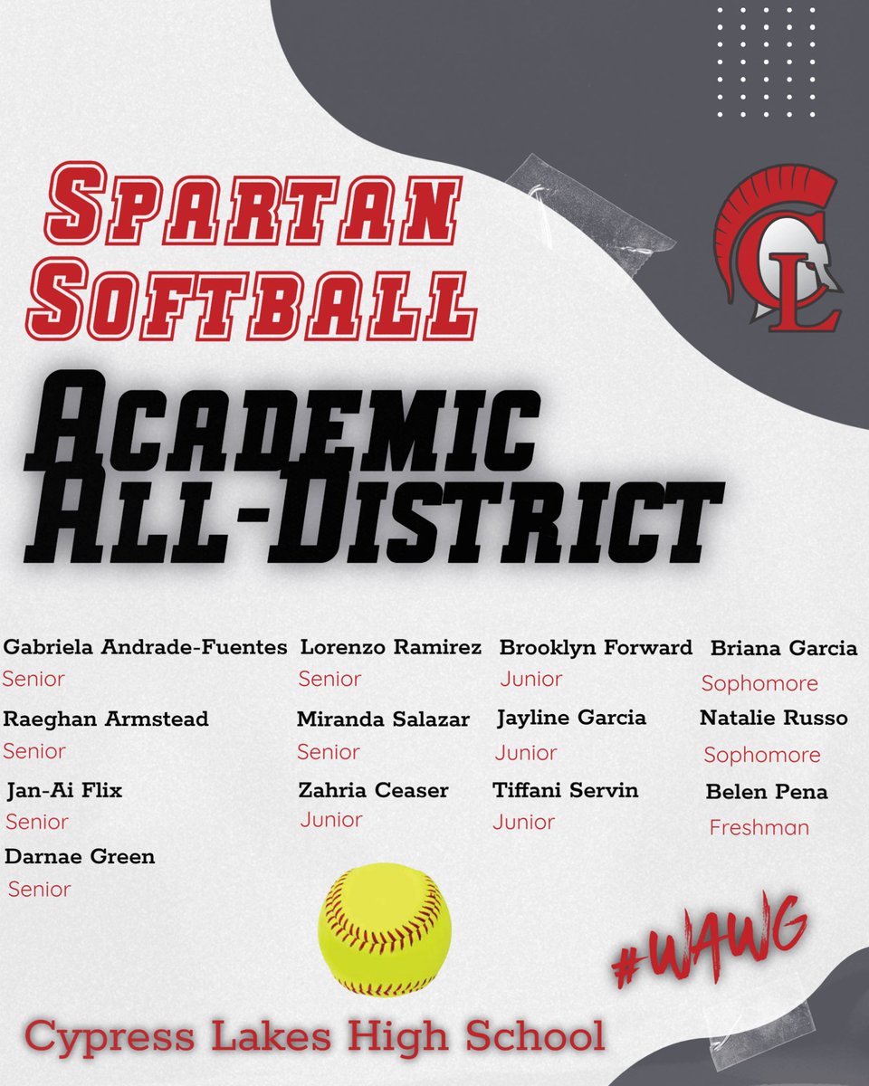 Cy Lakes Softball (@cylakessoftball) on Twitter photo Huge congratulations to our Academic All-District kiddos! Way to work hard on the field and in the classroom; we are so proud of you! #BeTheStandard #Represent #WAWG #SmartiePants 🛡️ <a href="/lakes_athletics/">Cypress Lakes Athletics</a> Huge congratulations to our Academic All-District kiddos! Way to work hard on the field and in the classroom; we are so proud of you! #BeTheStandard #Represent #WAWG #SmartiePants 🛡️ <a href="/lakes_athletics/">Cypress Lakes Athletics</a>