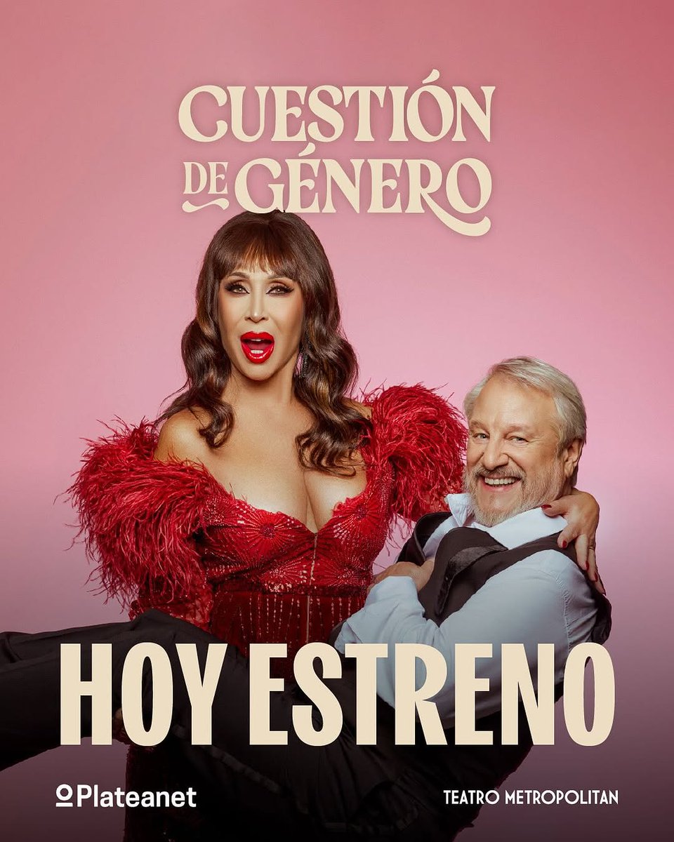 ✨ ¡HOY! ¡SENSACIONAL ESTRENO de CUESTIÓN DE GÉNERO! 🎭 MORIA CASÁN y JORGE MARRALE Teatro Metropolitan El estreno más esperado del año 🤩 🎭 La gran comedia que sacudió París, ahora en Av. Corrientes. 🎟️ ¡CONSEGUÍ YA TUS ENTRADAS! en @plateanet y en la boletería del teatro.