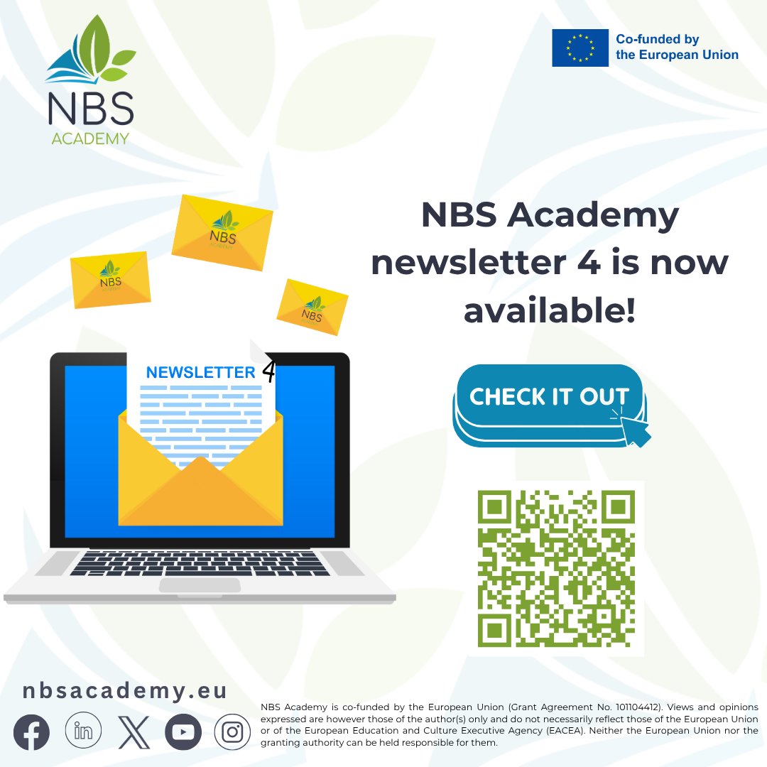 NBS Academy (@nbs_academy) on Twitter photo We close this May with wonderful news 🎉🆕
📧 Our 4th newsletter is now available!
🔗Follow the link & learn more about <a href="/nbs_academy/">NBS Academy</a> achievements, developed results on NBS teacher education area and upcoming activities during summer 2025! 👇
mailchi.mp/34935e6e1382/n… We close this May with wonderful news 🎉🆕
📧 Our 4th newsletter is now available!
🔗Follow the link & learn more about <a href="/nbs_academy/">NBS Academy</a> achievements, developed results on NBS teacher education area and upcoming activities during summer 2025! 👇
mailchi.mp/34935e6e1382/n…