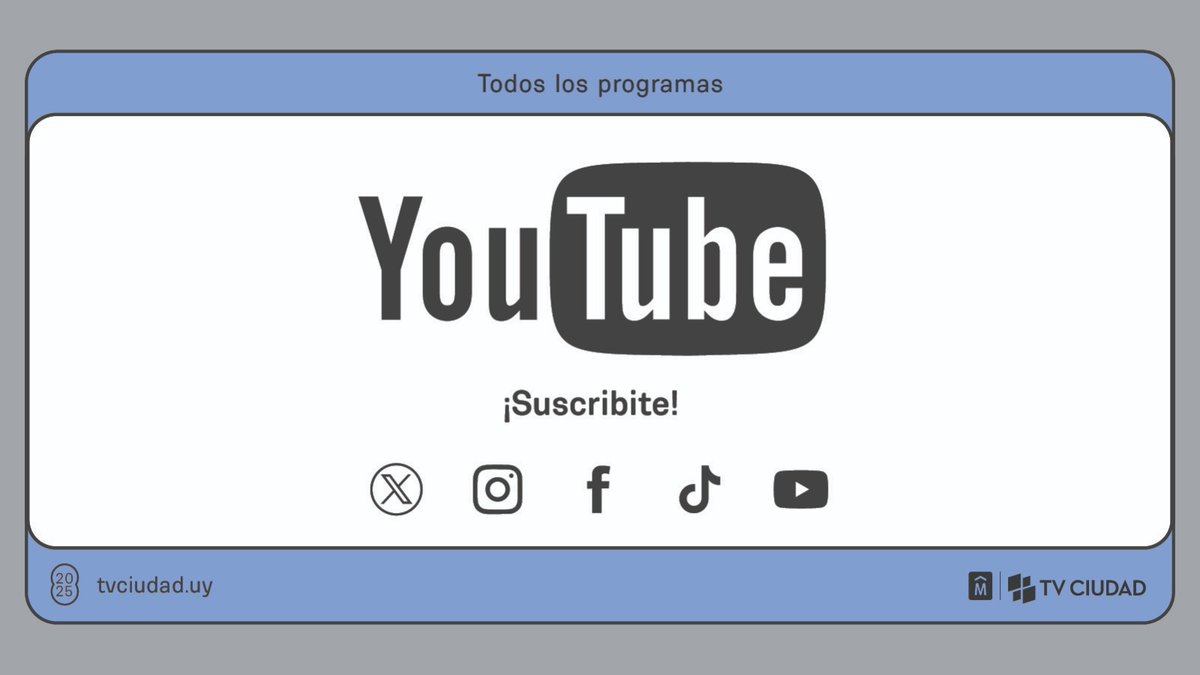 TVCIUDADuy's tweet photo. Llegó el finde. 🥳
Sábado en #TVCiudad

🐣 9h #PaseoAnimado
👟 11h #Enmovimiento
🍽️ 12h #Cocinemos
⚫️ 17:30h #Trazosdememoria
🏢 18:30h #Complejos
🚌 19h #DeidaYvuelta • Repetición
🧪  20h #Sobreciencia • Repetición
🎥  21h #Correcamara • Estreno
🎞️  22h #Losmediosdelaguerra
😜  23:30h #Laaldea • Repetición

 Seguí @TVCIUDADuy 📺📷 #MiráDiferente
