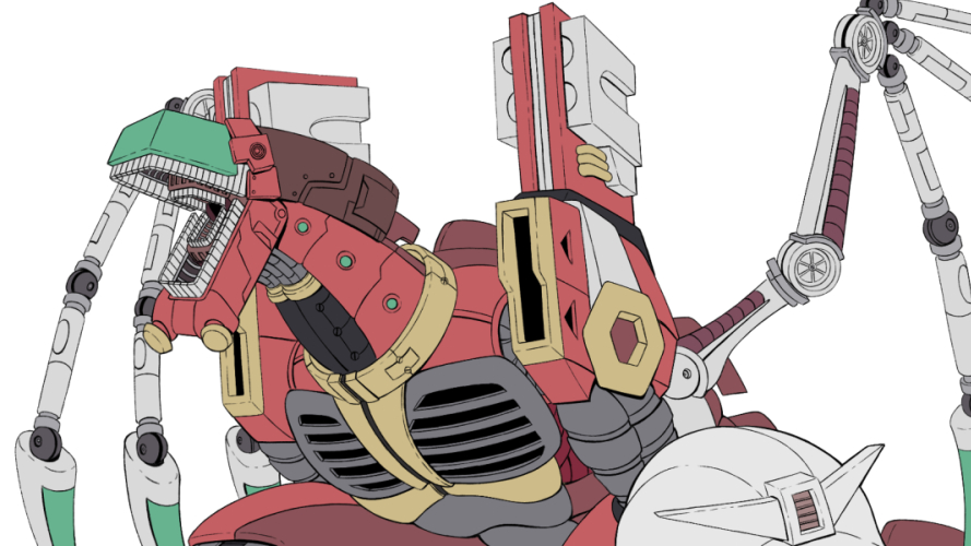 a0robo's tweet image. I&apos;ve been away for a while but I&apos;m still working on stuff.
Work in progress of the new illustrations for my robots. #robot #mecha #ロボ娘