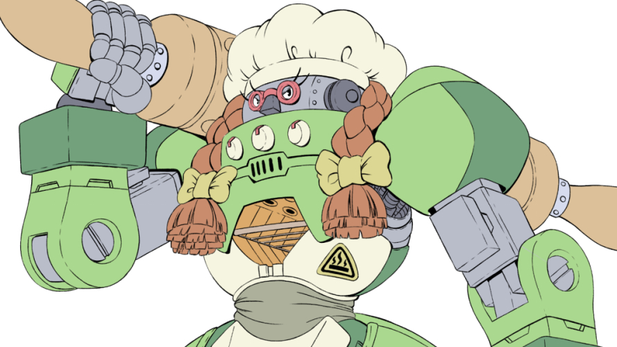 a0robo's tweet image. I&apos;ve been away for a while but I&apos;m still working on stuff.
Work in progress of the new illustrations for my robots. #robot #mecha #ロボ娘