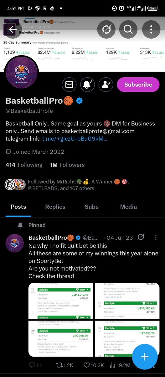 Ltz_matrick_uc's tweet photo. So sad that @BasketballProfe is no more again.💔💔💔💔💔💔
The great punter of all time .. 😩😩😩😩..#BasketballProfe 😀😀😀 https://t.co/7uy2hpEVSv