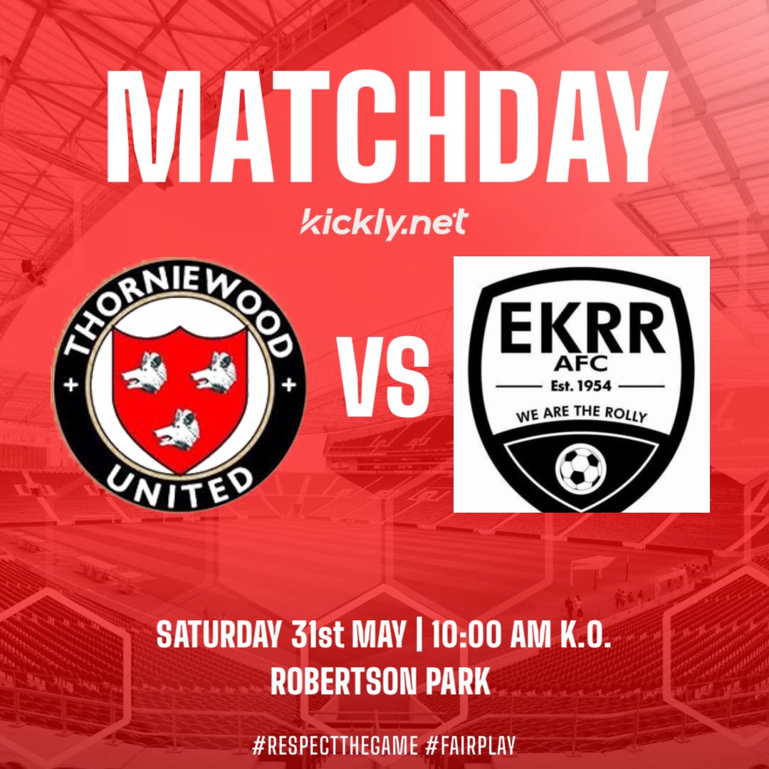 Last game of an eventful league campaign sees us head over to Uddingston to take on Thorniewood
United!!
MON THE ROLLY!!! 🔴⚫️