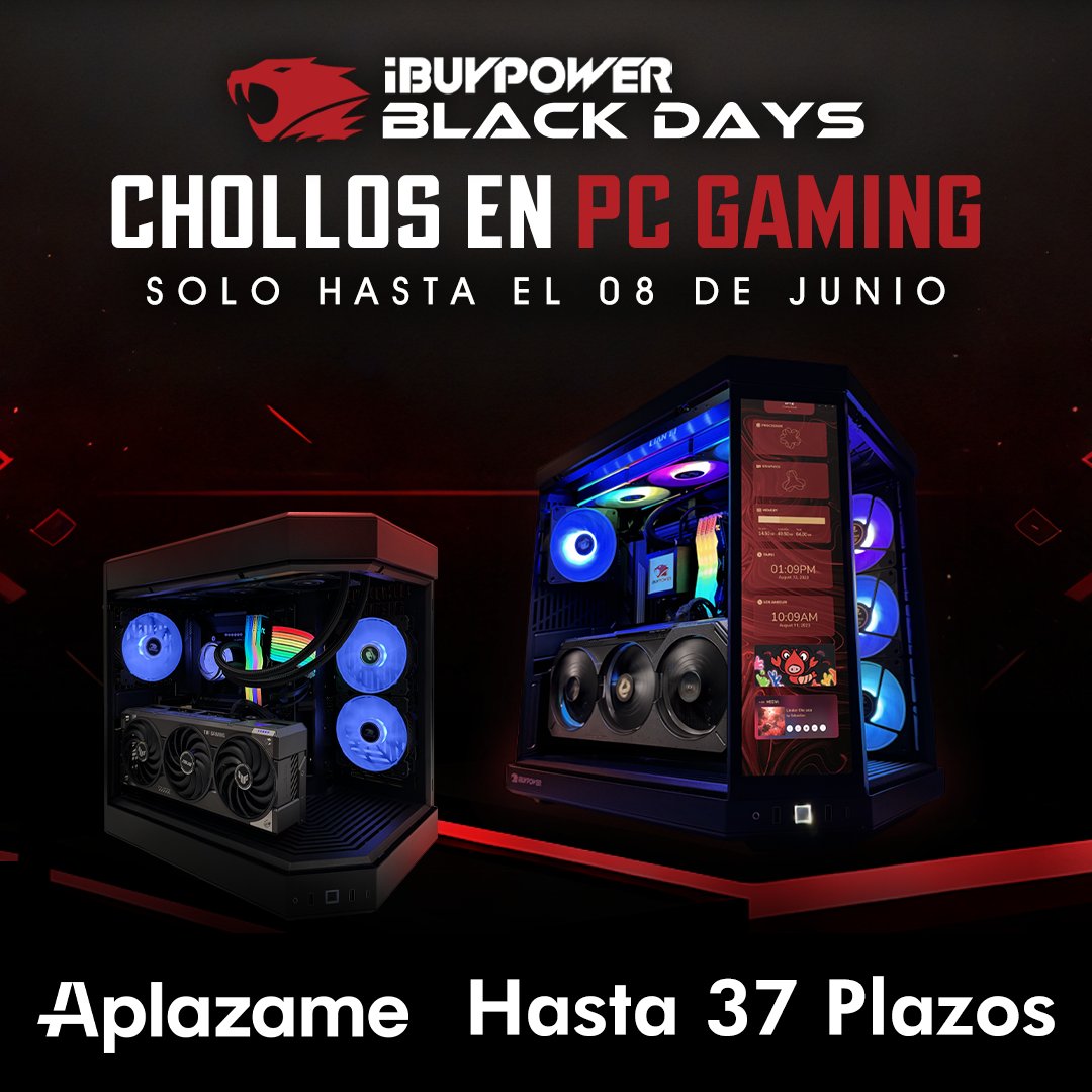 iBUYPOWER_spain's tweet image. ❗YA ESTÁN DE VUELTA LOS BLACK DAYS❗ de iBUYPOWER España.

Hazte con un nuevo PC iBUYPOWER a un SÚPER PRECIO. Descubre todos nuestros chollos.
DESPIERTA TU PODER👉lc.cx/ctoR1V

#ibuypower #LIFEinformatica #BlackDays