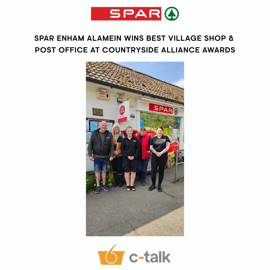 conveniencetalk's tweet image. NEWS 📰

Recognition for over 25 years of dedication to rural retail and community service SPAR Enham Alamein in Hampshire has been named Best Village Shop &amp;amp; Post Office for the South East in the prestigious Countryside Alliance Awards, which celebrate outstanding rural…