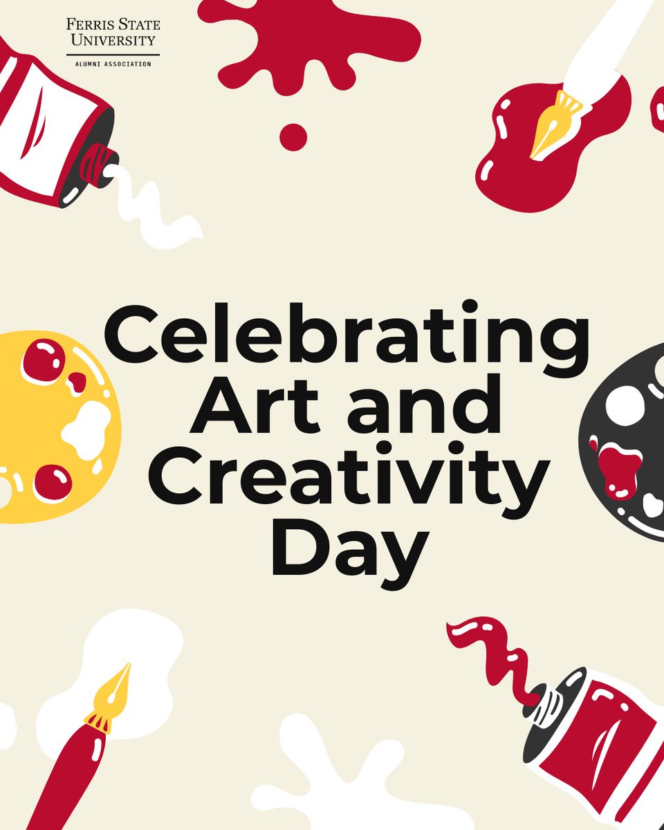 FerrisAlumni's tweet image. Celebrating Art and Creativity Day! Let’s keep creating, inspiring, and imagining! ✨

#FERR1S #FerrisForward #BulldogForLife