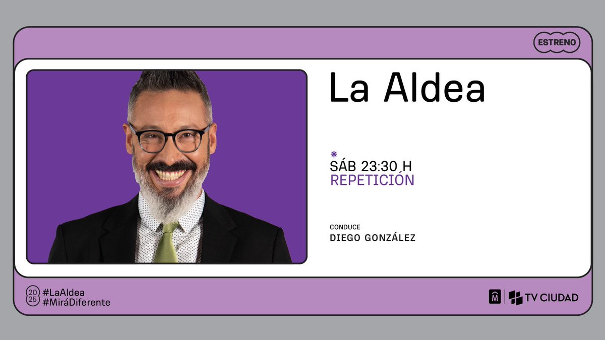 TVCIUDADuy's tweet photo. Llegó el finde. 🥳
Sábado en #TVCiudad

🐣 9h #PaseoAnimado
👟 11h #Enmovimiento
🍽️ 12h #Cocinemos
⚫️ 17:30h #Trazosdememoria
🏢 18:30h #Complejos
🚌 19h #DeidaYvuelta • Repetición
🧪  20h #Sobreciencia • Repetición
🎥  21h #Correcamara • Estreno
🎞️  22h #Losmediosdelaguerra
😜  23:30h #Laaldea • Repetición

 Seguí @TVCIUDADuy 📺📷 #MiráDiferente