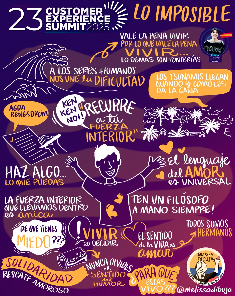 BPrO_org (@bpro_org) on Twitter photo María Belón nos dejó un mensaje que seguimos recordando:
“Vale la pena vivir por lo que vale la pena vivir... Lo demás son tonterías"
Su charla en el #CXSummit2025 fue un acto de humanidad y fuerza interior.
Hoy compartimos esta infografía para revivirla.
<a href="/anakarinaqa/">ana karina quessep</a> María Belón nos dejó un mensaje que seguimos recordando:
“Vale la pena vivir por lo que vale la pena vivir... Lo demás son tonterías"
Su charla en el #CXSummit2025 fue un acto de humanidad y fuerza interior.
Hoy compartimos esta infografía para revivirla.
<a href="/anakarinaqa/">ana karina quessep</a>