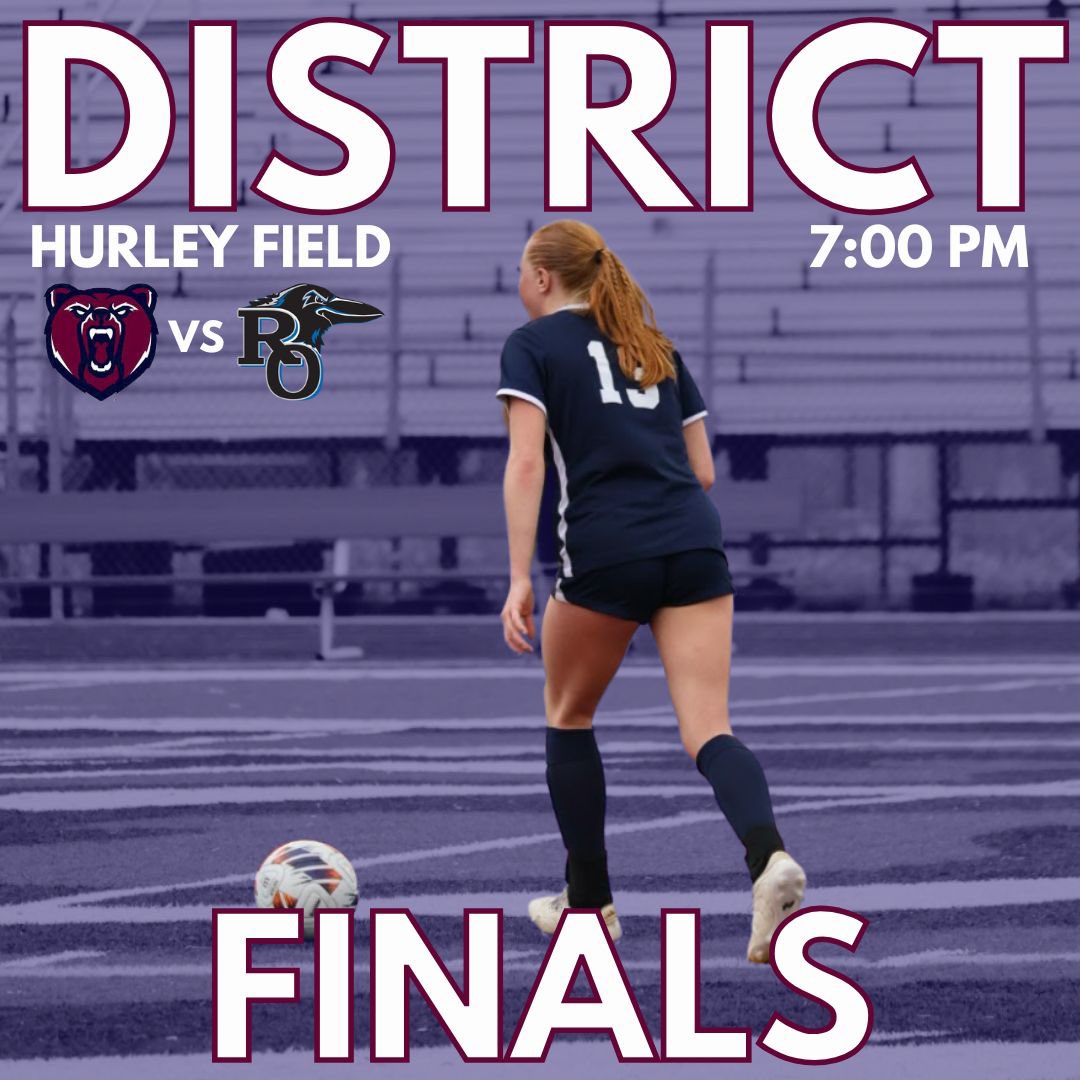 DISTRICT FINAL v. Royal Oak

⌚️ - 7:00 PM
📍 - Hurley Field

👩‍💻 - Leah Wine