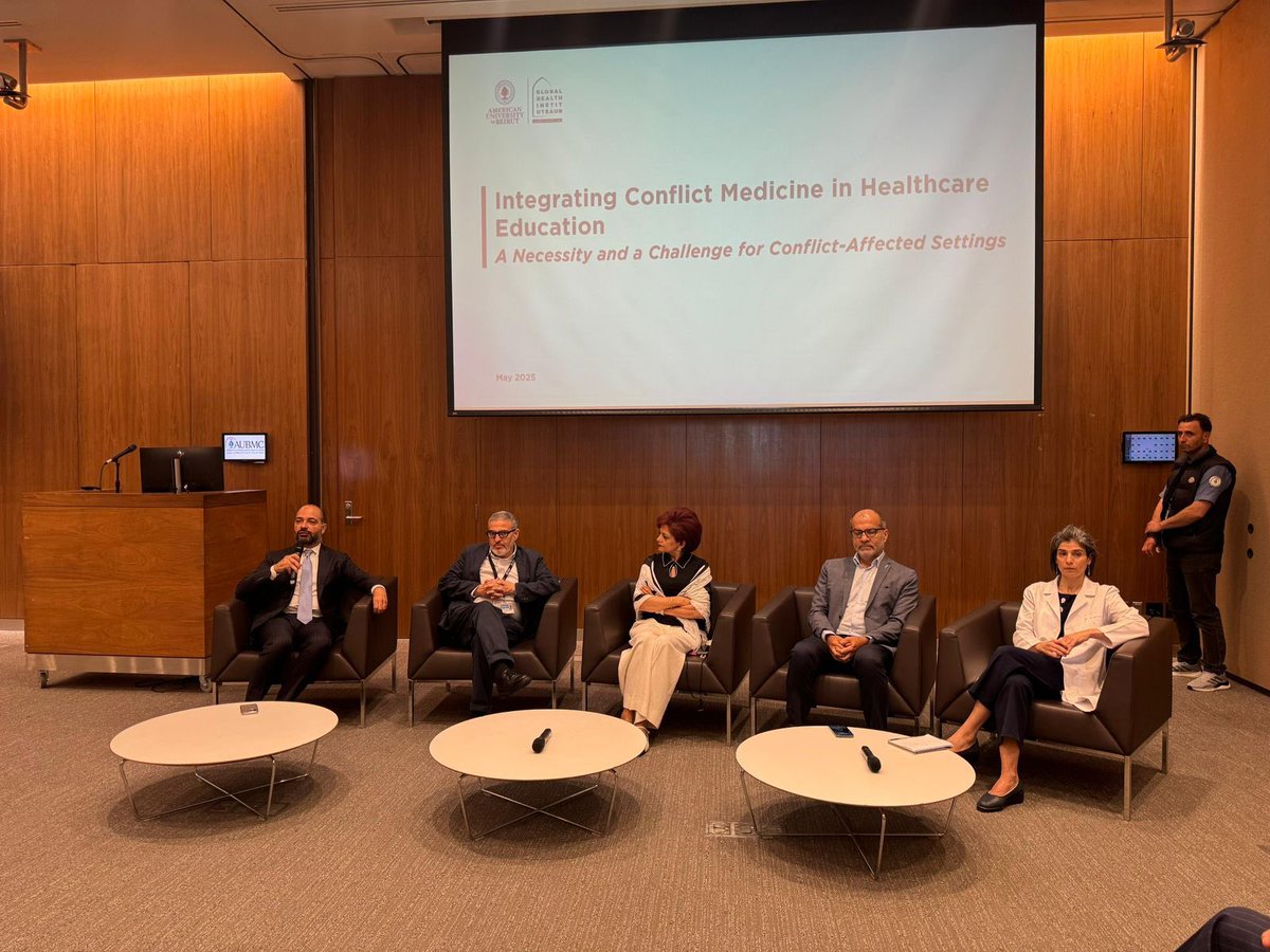 Today, GHI’s Director <a href="/DrShadiSaleh/">Shadi Saleh</a> presented to the AUB Board of Trustees in the presence of AUB President <a href="/DrFadloKhuri/">Dr. Fadlo Khuri</a>, Provost <a href="/ZaherDawy/">Zaher Dawy</a>, and members of <a href="/AUB_Lebanon/">American University of Beirut</a>’s administration, the Institute’s pioneering work in Conflict Medicine and the integration of