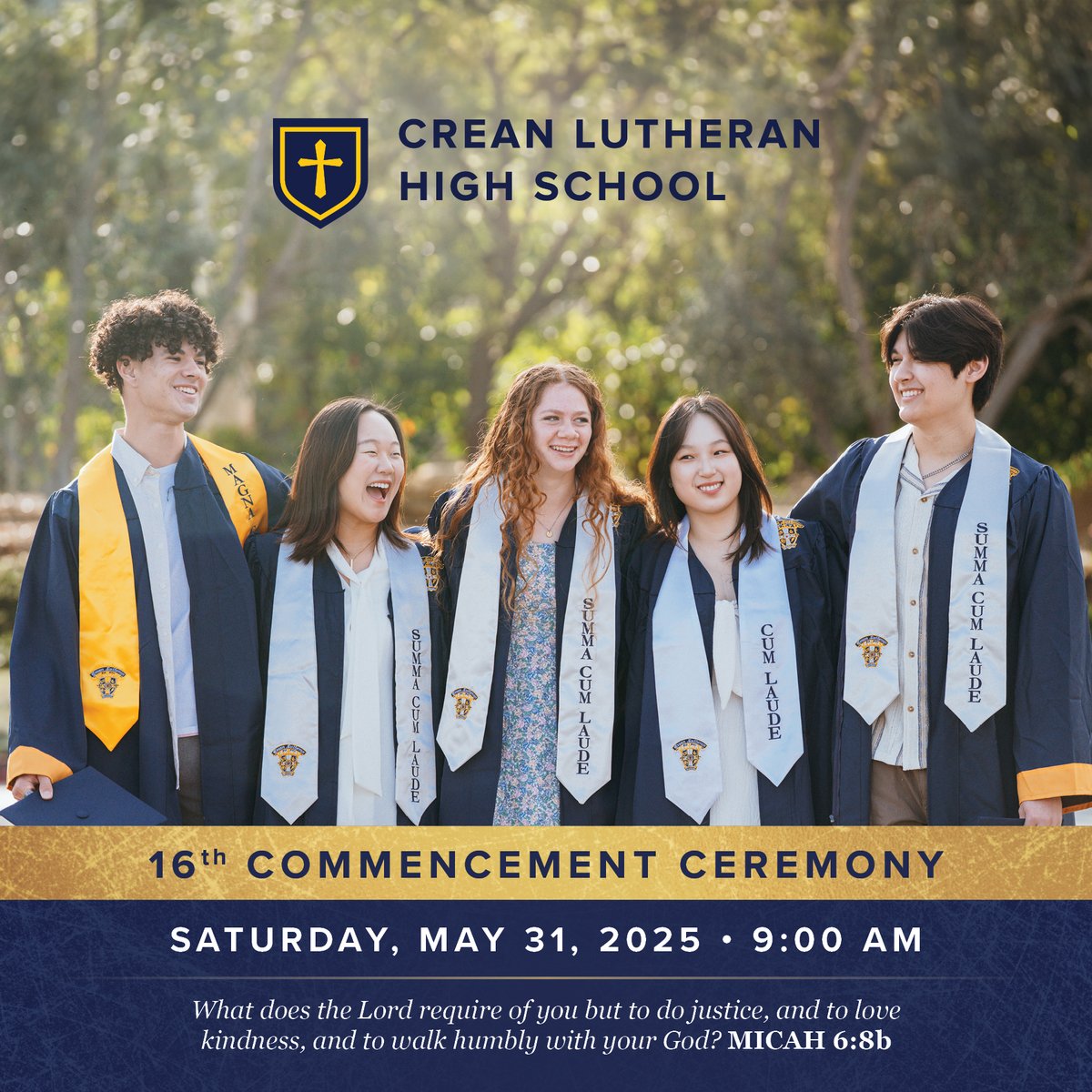 Join us in celebrating the Class of 2025 at our Commencement Ceremony tomorrow, Saturday May 31, at 9:00 a.m. The Saints family is welcome to join the celebration by watching the Youtube livestream! Jeremiah 29:11