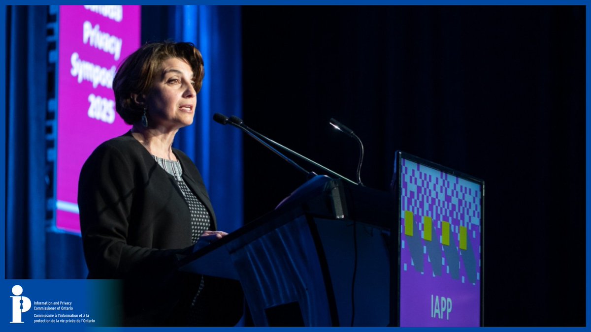 Commissioner Kosseim closed the IAPP Canada Privacy Symposium with a compelling keynote on the IPC’s vision for the future of privacy from cybersecurity to children’s rights. Read the IAPP’s blog post: ow.ly/7MMk50VYOlt