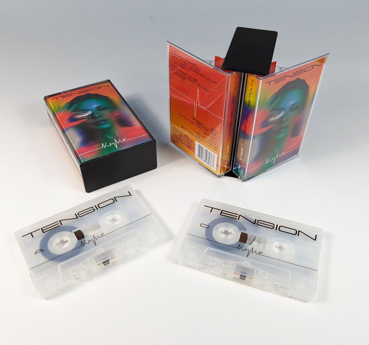 No problem if your audio is too long to fit on one cassette, we can do double 'butterfly' cassettes! Here is one we did for 'Kylie - Tension' 😍